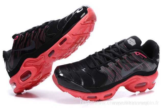 moins cher Air Max TN chaussures Nike fision noir rouge (3)